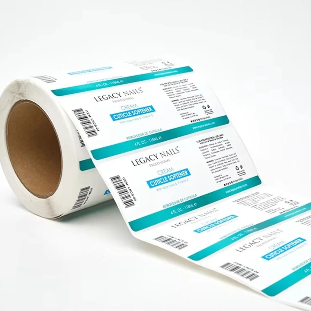 Sticker Label Roll - ملصقات ملصقات مخصصة من الفينيل المقاوم