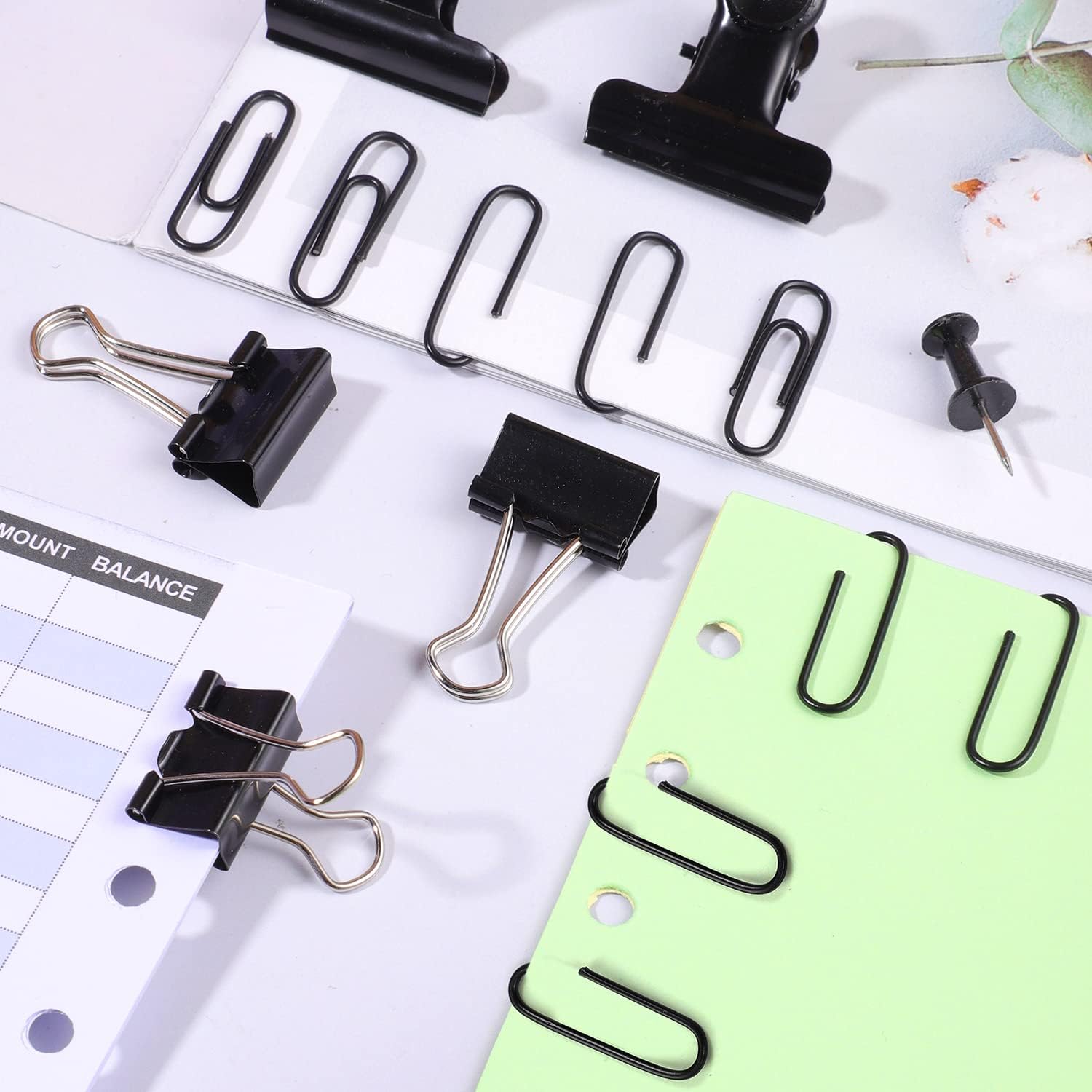 طقم دبابيس دفع مزخرفة للوح الف - مراجعة Binder Clip Assorted وسعره