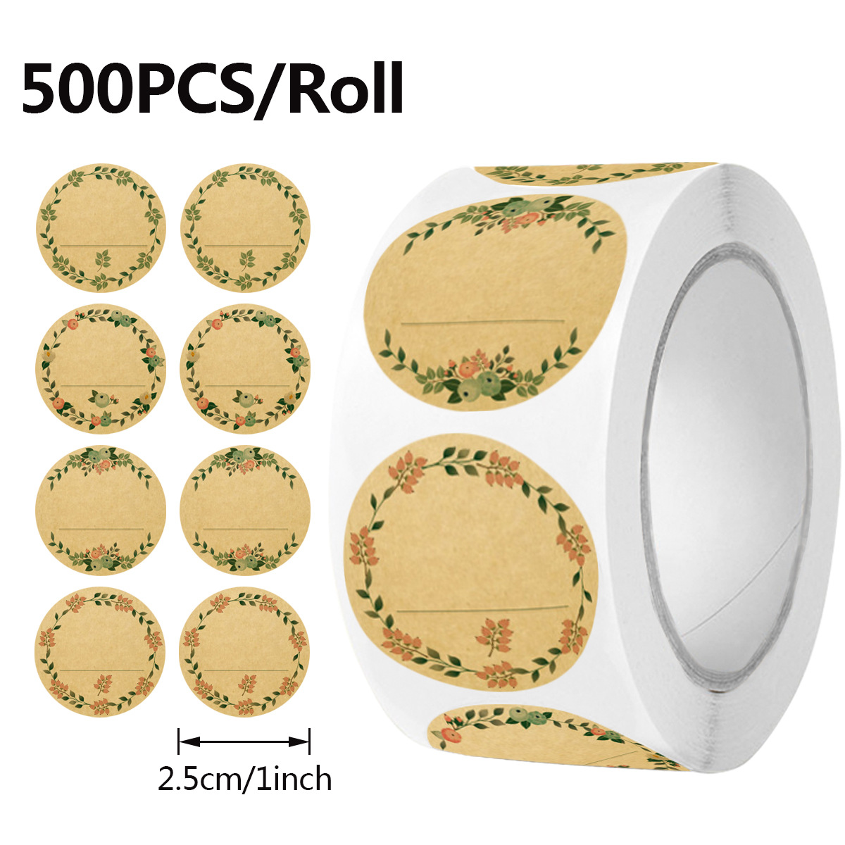 ملصقات ورقية كرافت زهرية فارغة - مراجعة Sticker Label Roll وسعره