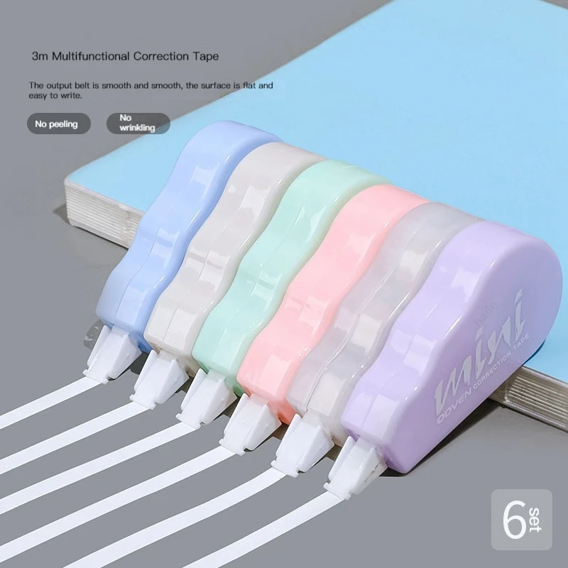 6 قطعة/الحزمة أشرطة تصحيح هدية - مراجعة Correction Tape Roller وسعره