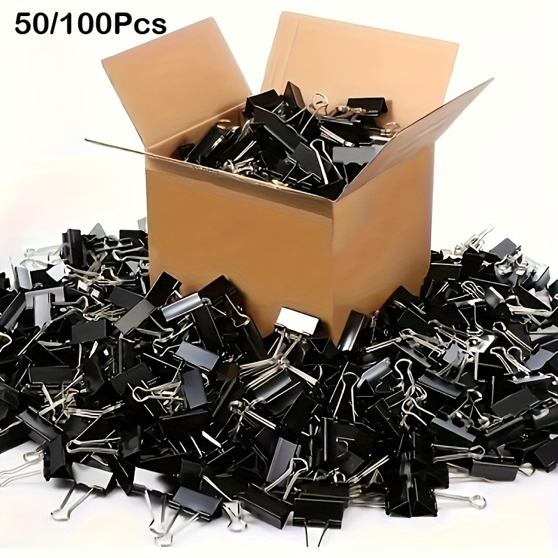 مشابك ورق ملونة وسوداء للمكتب، - مراجعة Binder Clip Assorted وسعره