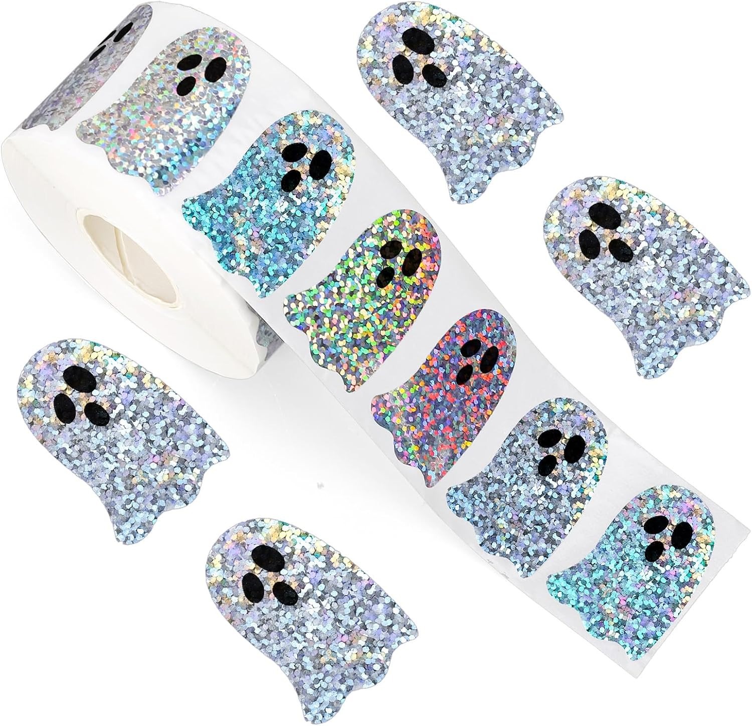 هالوين شبح شكل DIY ملصق مضاد ل - مراجعة Sticker Label Roll وسعره